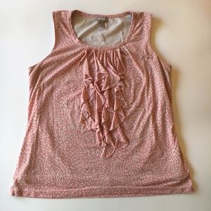 CHICO'S 🌹Tuxedo Ruffle Tank Top Size 1